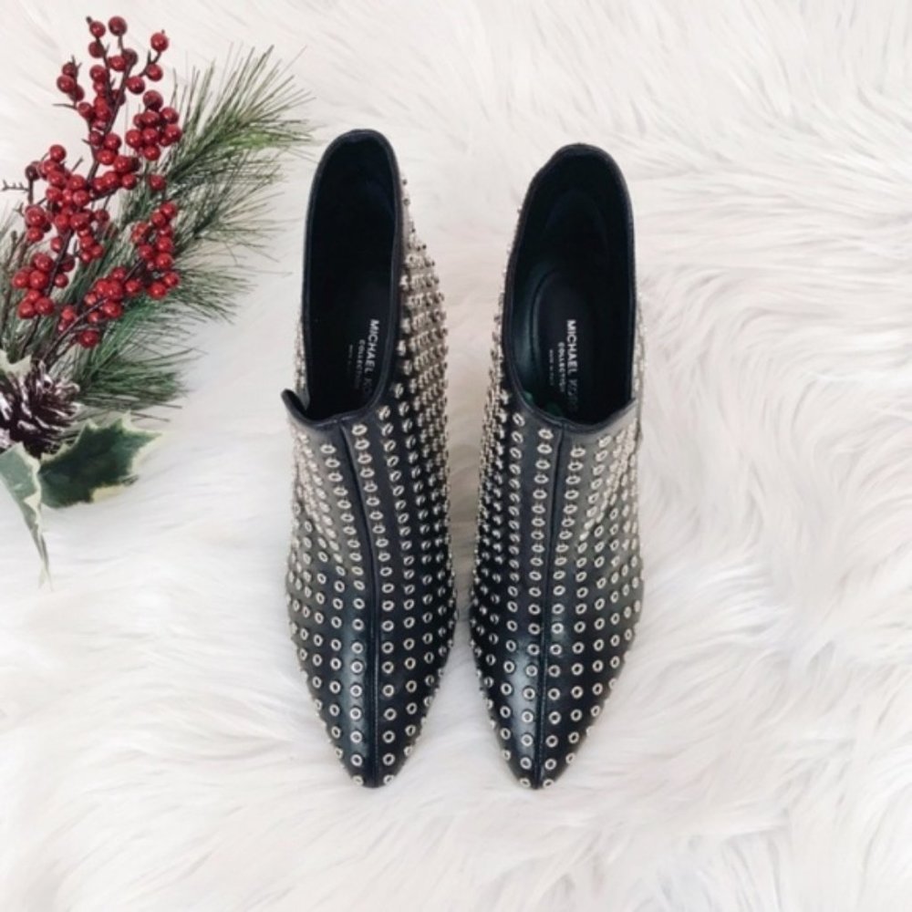 MICHAEL KORS Angelina Grommeted Ankle Boots-NEW - Picture 2 of 7